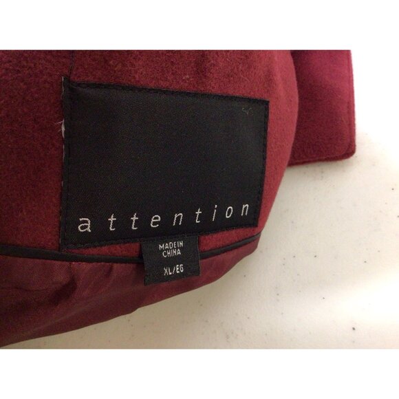 Deep Cherry Coat Oversized Bouclé Womens XL - Picture 10 of 14